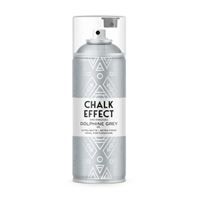 Image of CL COSMOS LAC Dolphin Grey Chalk Effect Spray Paint, Smooth Touch Matt Finish All Purpose DIY Shabby Chic / Vintage Furniture