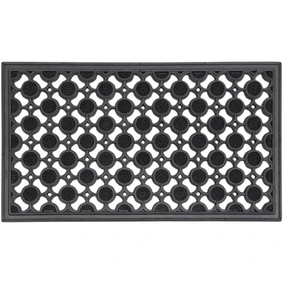 Image of Trendi® Premium Heavy Duty Rubber Round Pin Design Door Mat Elipse Durable and Non Slip Indoor Outdoor Home Office 40 x 70 cm