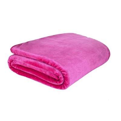 Image of Olivia Rocco Super Soft Raschel Sofa Bed Throw, Faux Fur Mink Blanket Settee Throws, Double King Size, Hot Pink, Large 150 x 200 cm