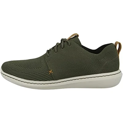 Image of Clarks STEP Urban MIX Trainers, Men&#039;s, Size: 8.5, Khaki Imitation leather/ textile