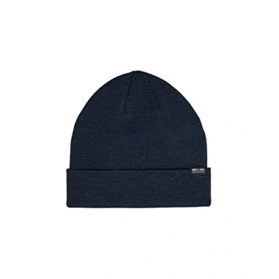 Image of ONLY &amp; SONS Men&#039;s Onsevan Life Knit Beanie Noos Hat, Dark Navy, One Size
