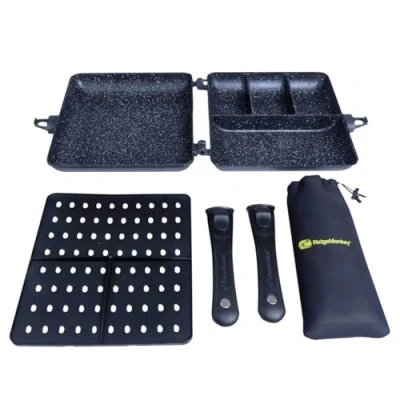 Image of Ridgemonkey Connect Combi &amp; Steamer XXL Granite Edition Camping cutlery