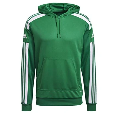 Image of adidas Men&#039;s Squadra 21 Hoodie, Team Green/White, S