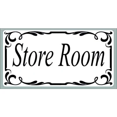 Image of WaterShed Designs Store Room Door Sign Self Adhesive Vinyl Sticker, Decal