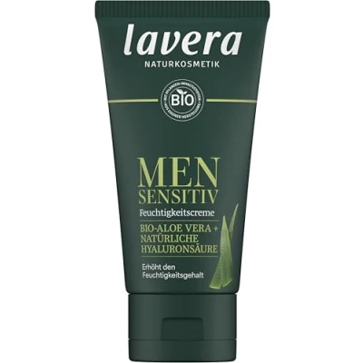 Image of lavera Men sensitive moisturising cream for skin gentle &amp; refreshing helps with itching vegan natural cosmetics 50 ml
