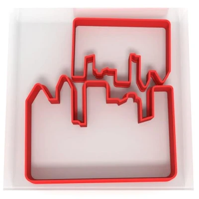 Image of Skyline Set of 2 Value Cookie / Fondant Cutters Pair 5CM + 8CM