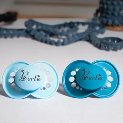 Image of MAM *2 Pack* Personalised Dummy Pacifier Soother, 2 Sizes, Heart Font