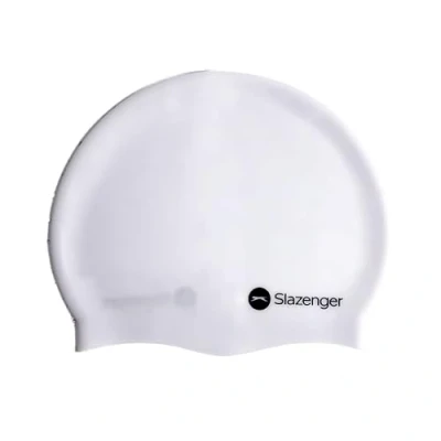 Image of Slazenger Adults Silicone Swimming Cap White One Size