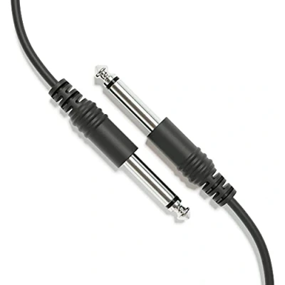 Image of ExcelValley 1 Pack Mono Patch Cables TS 6.35mm to Eurorack Synth [Black 180cm 71&quot;]