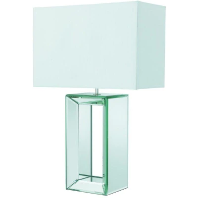 Image of Table Lamp Mirror with White Shade, E27