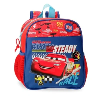 Image of Joumma Disney Cars Lets Race Backpack Nursery Red 21x25x10cm Polyester 5.25L, red, Daycare