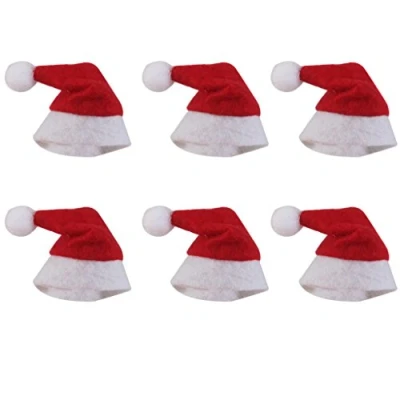 Image of generique Mini Santa Claus Hats Christmas Party Lollipop Decorations Pack of 6