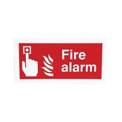 Image of Safety Sign Fire Alarm 100x200mm Self Adhesive