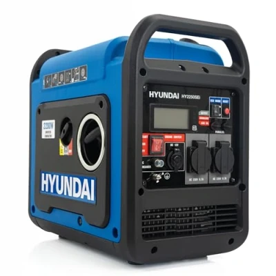 Image of Hyundai 2200W / 2.2kW Petrol Inverter Generator, Electric Start, Pure Sine Wave Output, Lightweight, Quiet Running with 3 Year Warranty