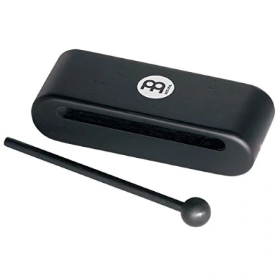 Image of Meinl Percussion Wood Block Instrument Medium Large Incl. Wooden Beater Siam Oak, Black (MWB1BK)
