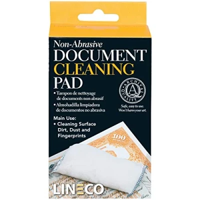 Image of LINECO Non Abrasive Document Cleaning Pad 2&quot; x 4.75&quot;, White, 1 Count (Pack of 1)