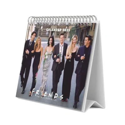 Image of Grupo Erik Friends Desk Calendar 2025 8 x 7 inches 20 17 cm 12 Month Planner, Desktop 2025, Gifts, Merchandise