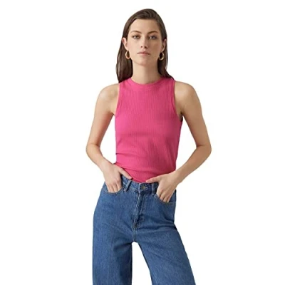 Image of VERO MODA Women&#039;s Vmlavender SL Top VMA JRS Noos, Mock Orange, M