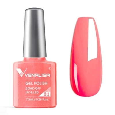 Image of VENALISA Cherry Powder Gel Nail Polish for UV Lamp, Durable Manicure, Soak Off Polish, Grew Root Pink, 7.5 ml