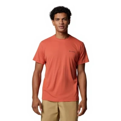 Image of Columbia Men&#039;s Zero Rules Light Short Sleeve Crew, Technical T Shirt, Tuscan, L