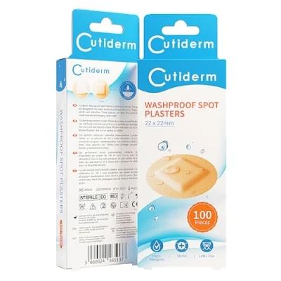 Image of Cutiderm Small Round Spot Plasters 22 x 22mm 100 Per Box