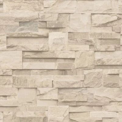 Image of Muriva Large Slate Cream Wallpaper