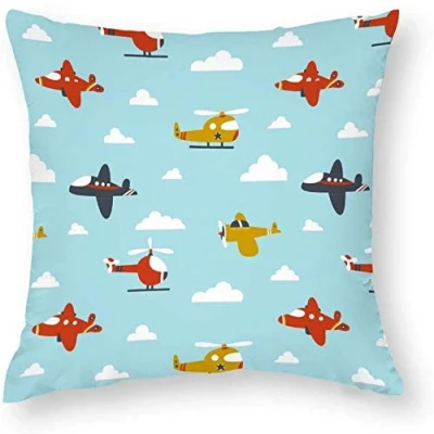 Image of Giftme Plan Helicopter Cushion Cover for Bedroom/Sofa Car Chair Decor, 40 Cm X Satin Cover, Throw Pillow Cover.