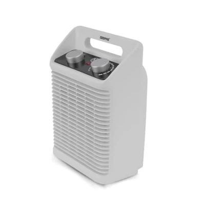 Image of Geepas Portable Fan Heater Low Running Cost with 2 Settings 1000/2000W &amp; Overheat Protection Energy Efficient Cool, Warm Hot Wind for Home Office Use White