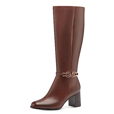 Image of MARCO TOZZI Guido Maria Kretschmer 2 85500 43 Women&#039;s Bootie Zip + Briefs Fashion Boot, Chestnut, 3.5 UK