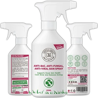 Image of Cooper And Gracie Antibacterial Anti Fungal Itchy Dog Spray Itch Sooth Animal Skin 250ML