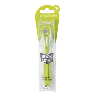 Image of IF Really Tiny Book Light (Chartreuse) Compact Reading Lights for Books in Bed Flexible Clip On A Great Lamp with Batteries Included