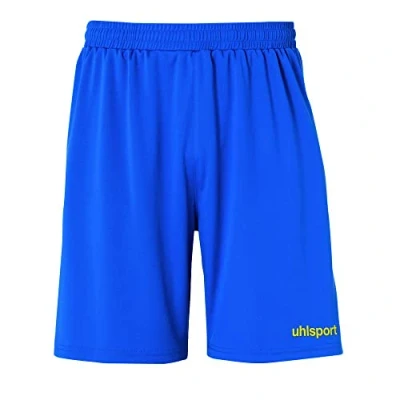 Image of uhlsport Men&#039;s Center Basic Shorts, Azure/Lime Yellow, S