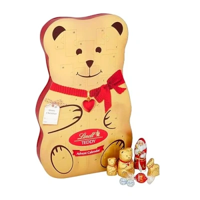 Image of Lindt 3D Bear Advent Calendar 2024 Lindor Truffles, Teddys &amp; Reindeer Christmas Chocolate Hamper Gift Box 310g with Topline Card. Sweets Bulk for Kids, Secret Santa Gifts, Stockings