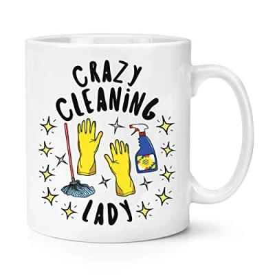 Image of Crazy Cleaning Lady Stars 10oz Mug Cup
