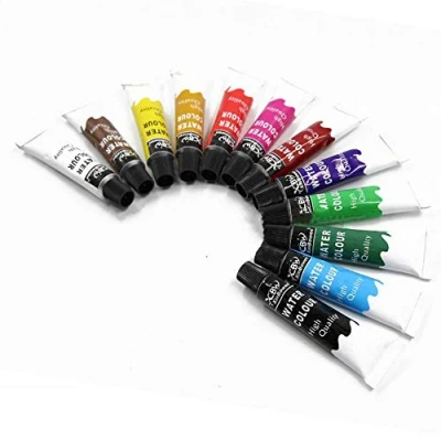 Image of Acrylic Paint Set With 12 Piece Rich Pigment Colors Painting Supplies Include Water Colder And Oil For Canvas Wood Ceramic Rock Kids Beginners Students Adults Artist Painters