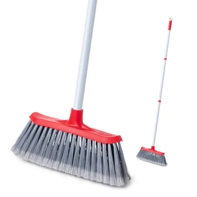 Image of Soft Head Broom for Indoor Sweeping 118cm Stainless Steel Handle with Durable Brush Head, Perfect Efficient Dust and Dirt Cleaning on All Floor Types