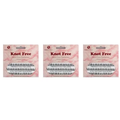 Image of Knot Free Ultra Thick Cluster False Eyelashes Extensions Soft Touch And Volume Pro Lash Individuals (Short 8 mm 3 Packs)
