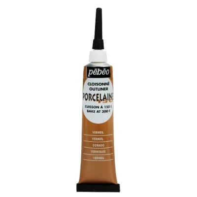 Image of Pebeo 6 Piece 20ml Porcelaine 150 China Paint Cloisonne Vermeil Gold,Vermeil Gold, 036 008