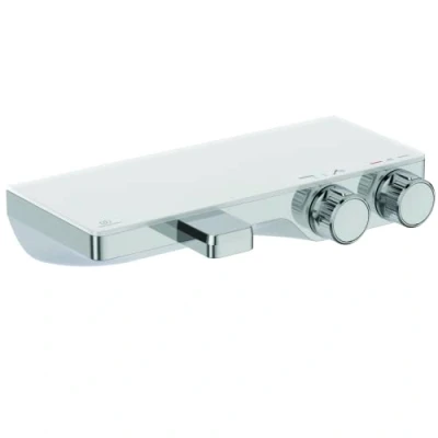 Image of Ideal Standard CERATHERM S200 Thermostatic Bath and Shower Mixer Tap Wall Mounted Chrome A7330AA