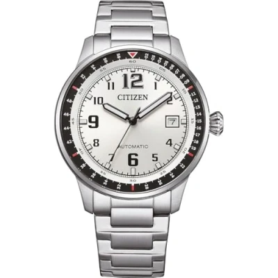 Image of CITIZEN NJ0190 Men&#039;s Automatic Watch with Stainless Steel Link Strap and Date in Various Designs, silver