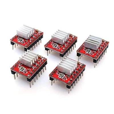 Image of DollaTek 5Pcs 3D Printer A4988 Reprap Stepping Stepper Motor Driver Module