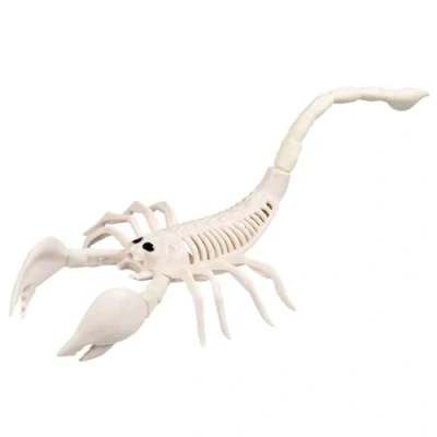 Image of Boland Scorpion Skeleton Decoration 31 cm Beige and Black Movable Dummy for Spooky Halloween, Carnival, Themed Parties