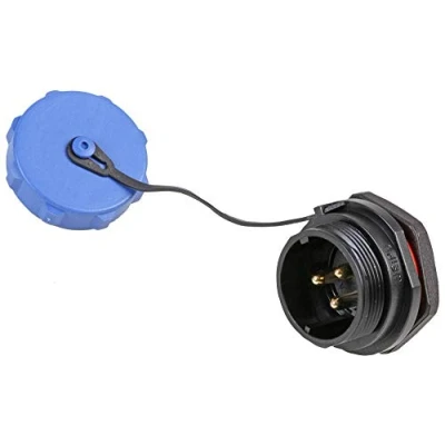 Image of PRO ELEC PELR0185 Circular Threaded Panel Mount Connector Plug, 3 Pole, IP68