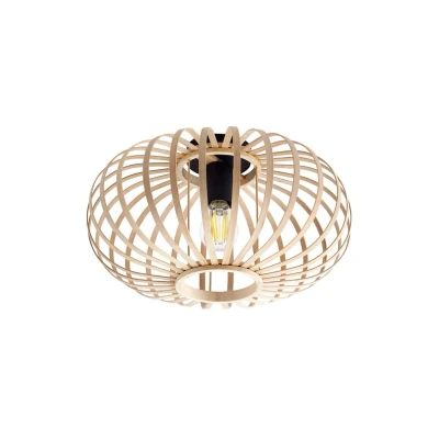 Image of Lindby ceiling light Lielle, natural bamboo, Ø 40 cm