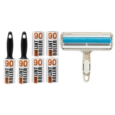 Image of Redberry Pet Hair Removal Set 540 Sheet Lint Roller &amp; Refills plus Brush
