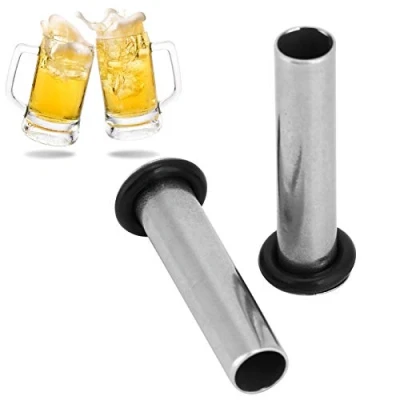 Image of Duokon Gas Dip Tube, 2Pcs Stainless Steel Tube In for Cornelius Corny Keg Homebrew Draft Beer Brew Accessories
