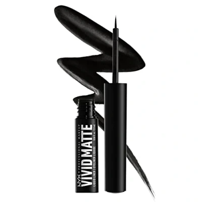 Image of NYX Professional Makeup Eyeliner, Ultra Pigmented Liquid Liner, Intense Matte Finish, Fade and Transfer Proof, Vivid Matte, Black