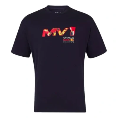 Image of Castore 2024 Red Bull Max Verstappen Pop Art Oversized Tee (Navy)