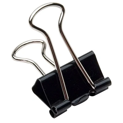 Image of Clipper 19mm Foldback Clip Black (Pack of 100)