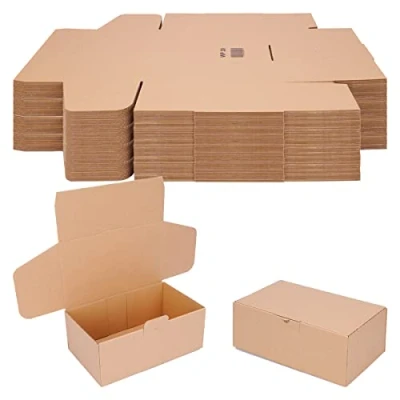 Image of verpacking 100 Shipping Boxes, 250 x 150 mm, Brown, Cardboard, Single walled, g, Fefco 0426